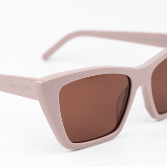 Saint Laurent Women Sunglasses Nude Pink Brown Cat Eye SL 276 MICA 058 BRAND NEW - Picture 13 of 17